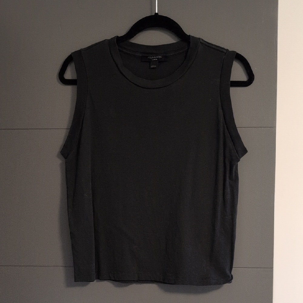 All Saints Black Muscle Tank